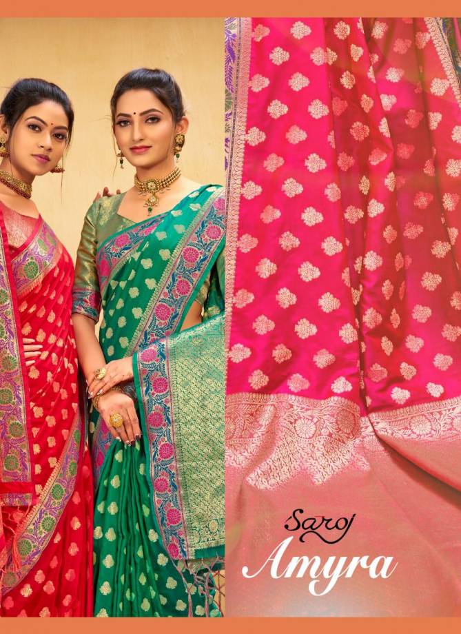 Saroj Amayra New Exclusive Wear Soft Silk Designer Saree Collection